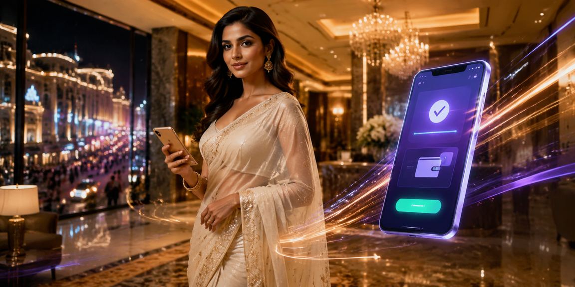 Safe deposit via digital payment apps in Delhi city scenery