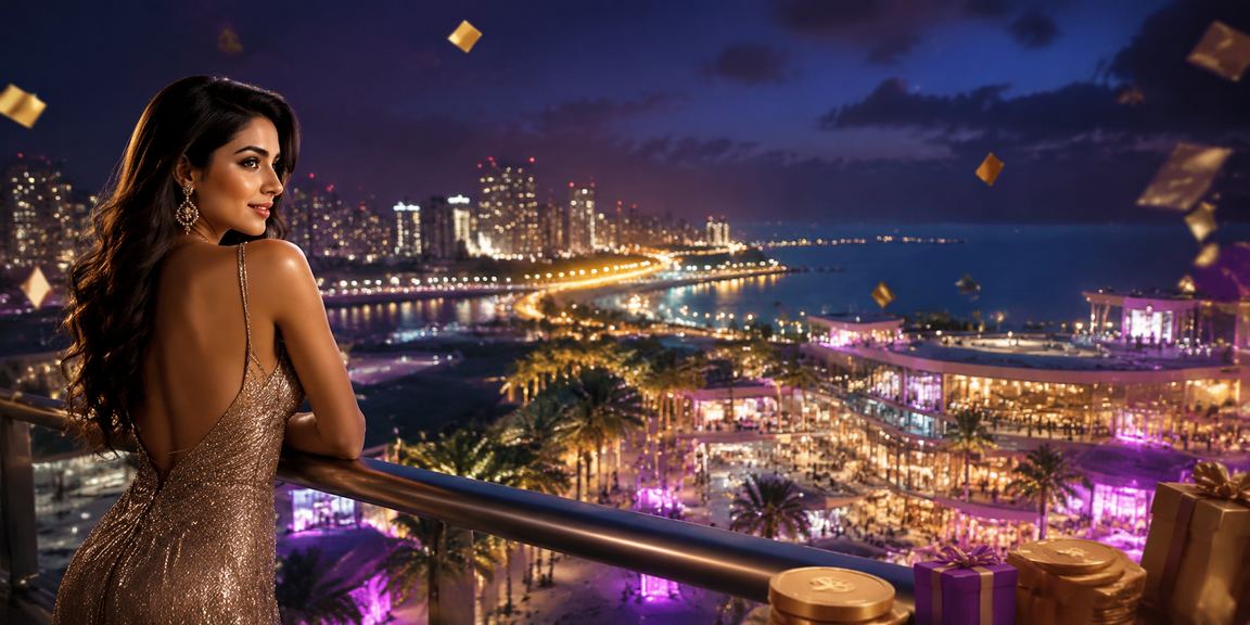 Promotional offers and cashback deals illuminated by neon lights