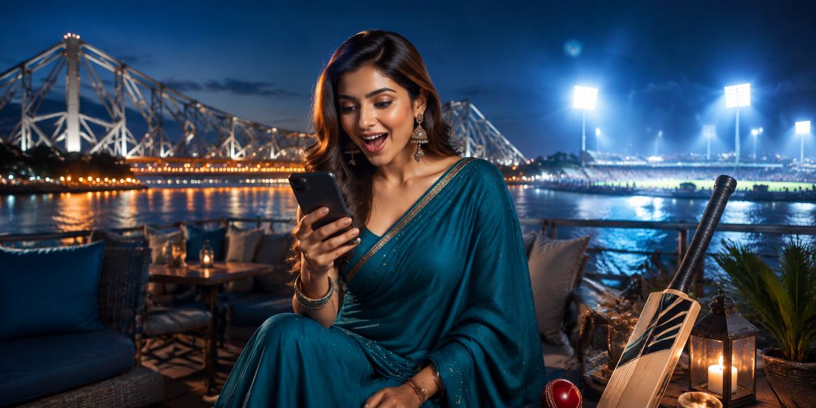Players placing live bets while watching cricket in Kolkata
